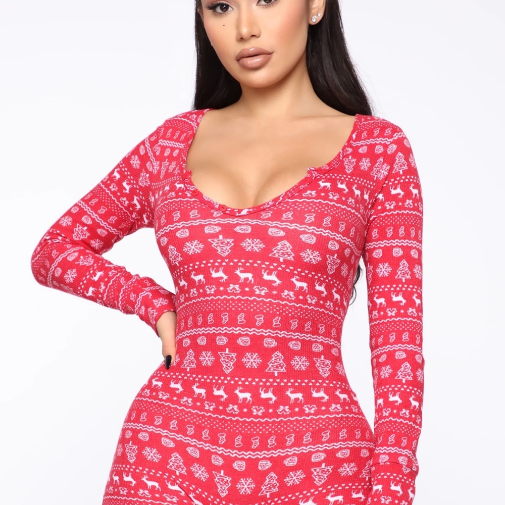 Christmas romper pajamas